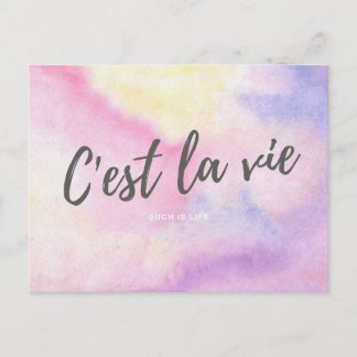 CEST LA VIE "Such is life" French saying Postcard