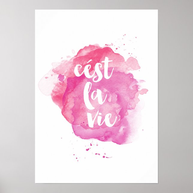 Cest la vie watercolor poster (Front)