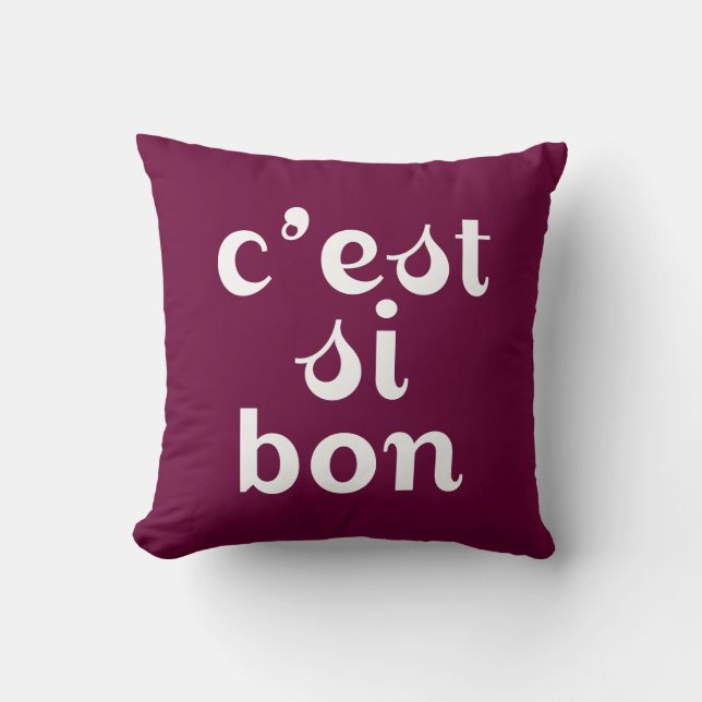 C'est Si Bon - Bordeaux Purple Cushion (Front)