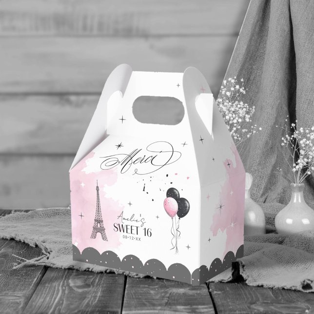 C'est si Bon Parisian Sweet 16 Thank You ID1162 Favour Box (Creator Uploaded)