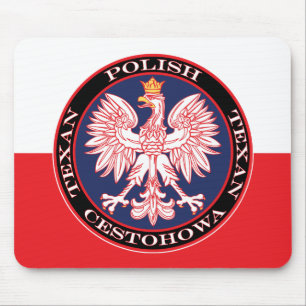 Cestohowa Round Polish Texan Mouse Pad