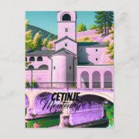 Cetinje Poster Montenegro Vintage Travel Print Wal