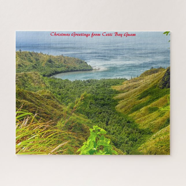 Cetti Bay Guam.Christmas Greetings Jigsaw Puzzle (Horizontal)