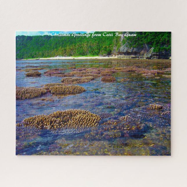 Cetti Bay Guam.Christmas Greetings Jigsaw Puzzle (Horizontal)
