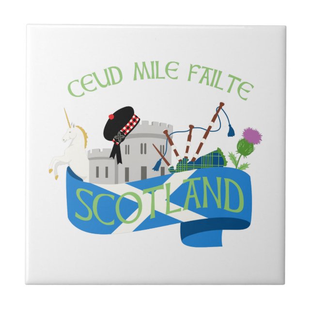 Ceud Mile Failte Ceramic Tile (Front)