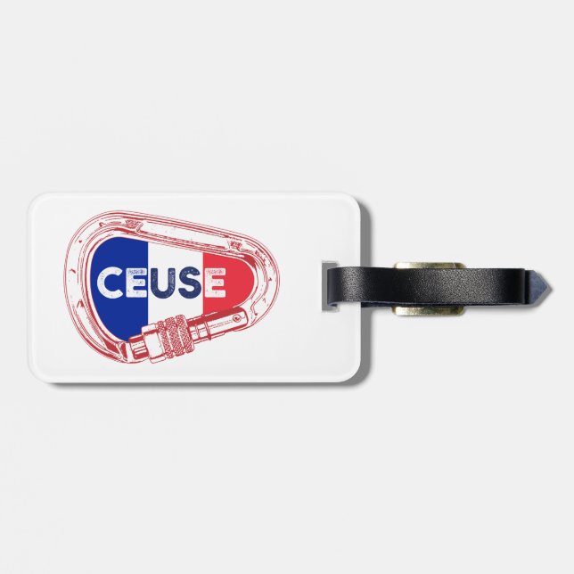 Ceuse France Rock Climbing Carabiner Luggage Tag (Back Horizontal)