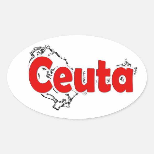 Ceuta Oval Sticker (Front)