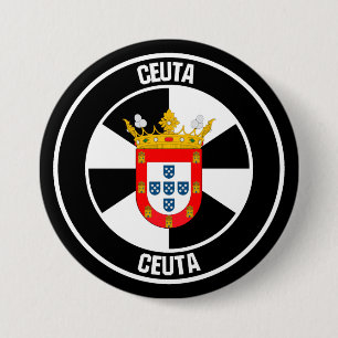Ceuta Round Emblem 7.5 Cm Round Badge