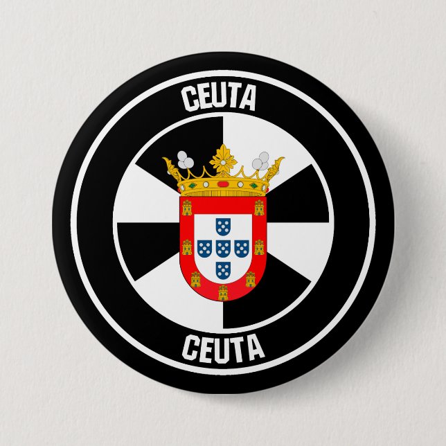 Ceuta Round Emblem 7.5 Cm Round Badge (Front)