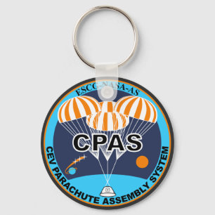 CEV Parachute Assembly System Coaster Button Key Ring