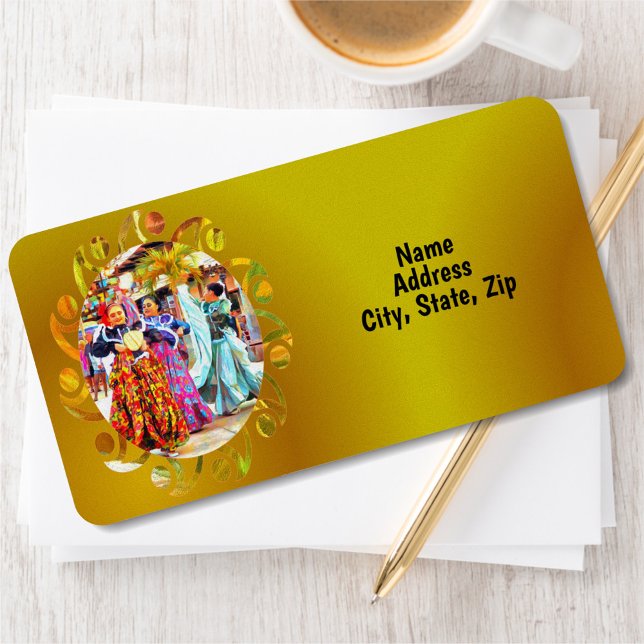 Ceviche Mexican Festival Dancers 2549 Address Label (Creator Uploaded)