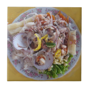 Ceviche-Traditional Peruvian Food Ceramic Tile