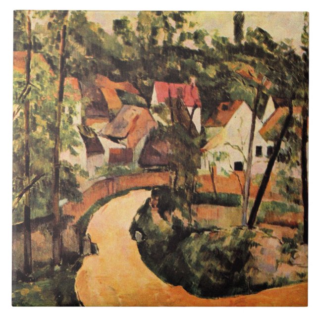 Cezanne - A Turn in the Road Ceramic Tile (Front)