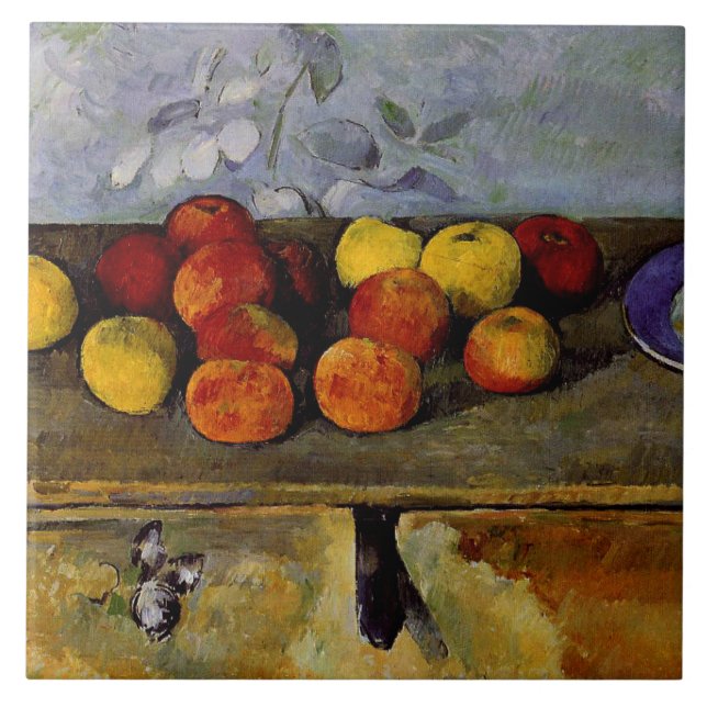 Cezanne - Apples and Biscuits Ceramic Tile (Front)