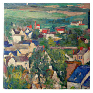 Cezanne - Auvers, Panoramic View, Ceramic Tile