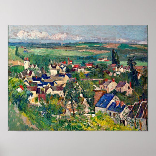 Cezanne - Auvers, Panoramic View Poster (Front)