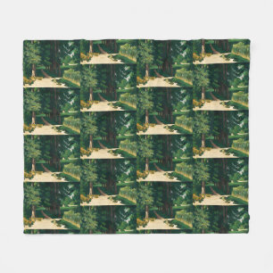 Cezanne Avenue at Jas de Bouffan Vintage Print Fleece Blanket