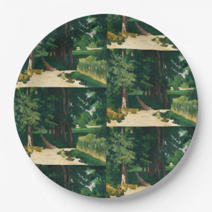 Cezanne Avenue at Jas de Bouffan Vintage Print Paper Plate