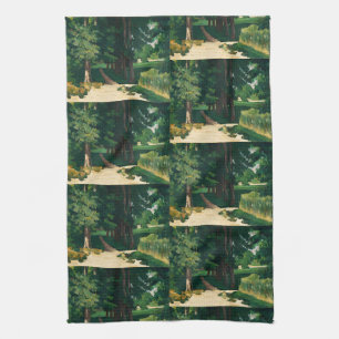 Cezanne Avenue at Jas de Bouffan Vintage Print Tea Towel