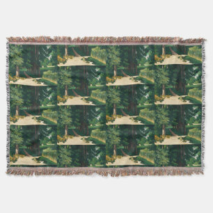 Cezanne Avenue at Jas de Bouffan Vintage Print Throw Blanket