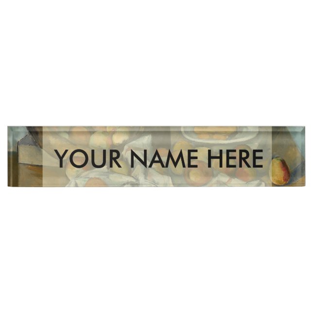 Cezanne Basket Apples Impressionism Art Nameplate (Front)