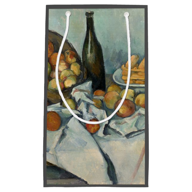 Cezanne Basket Apples Impressionism Art Small Gift Bag (Front)