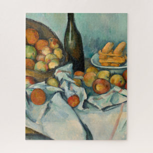 Cezanne Basket of Apples Impressionist Painting Jigsaw Puzzle