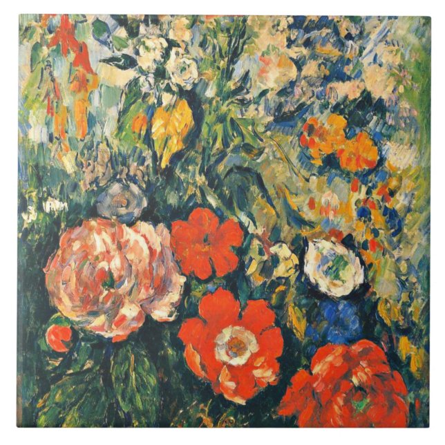 Cezanne - Bay of Flowers Ceramic Tile (Front)
