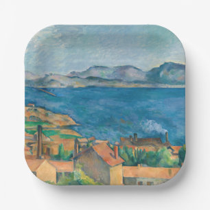 Cezanne - Bay of Marseille, Seen from L'Estaque Paper Plate