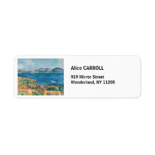 Cezanne - Bay of Marseille, Seen from L'Estaque Return Address Label