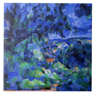 Cezanne - Blue Landscape Ceramic Tile