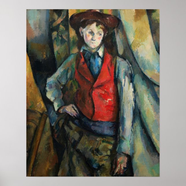 Cézanne - Boy In A Red Waistcoat Poster (Front)