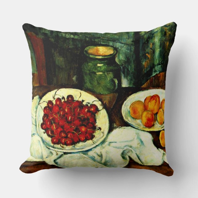 Cezanne - Cherries, fine art, Cushion (Front)