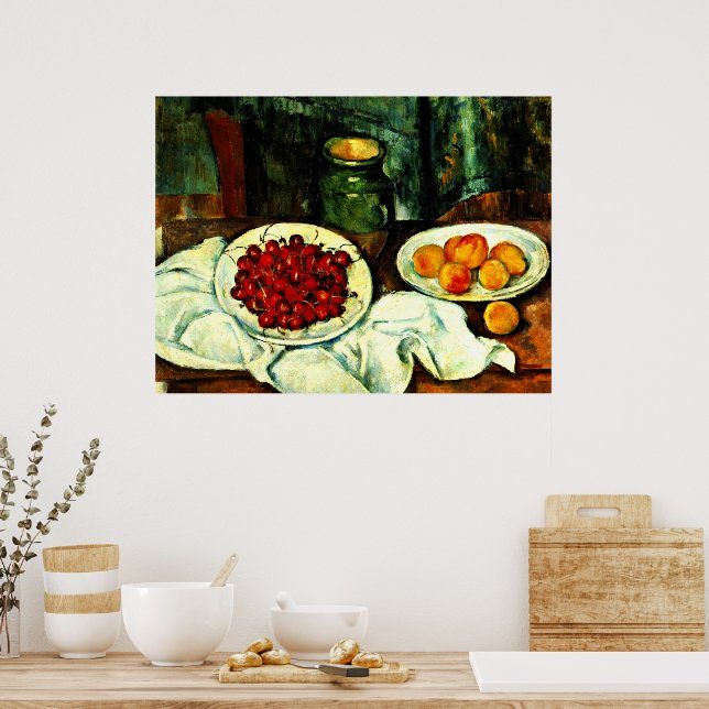 Cezanne - Cherries Poster (Kitchen)