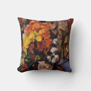 Cezanne: Chrysanthemums still life Throw Pillow