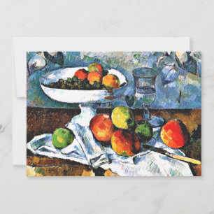 Cezanne - Compotier, Glass and Apple Card