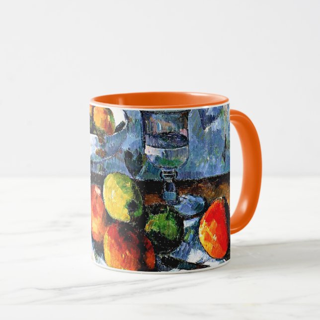 Cezanne - Compotier, Glass and Apple, Mug (Front Right)