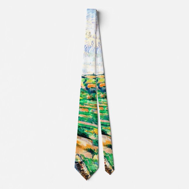 Cezanne - Countryside in Auvers-Sur-Oise Tie (Front)