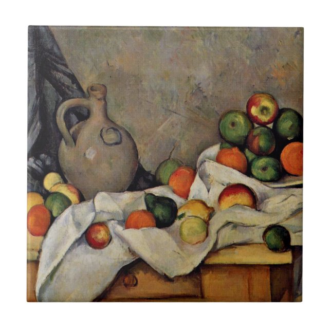Cezanne - Curtain, Jug and Fruit Tile (Front)
