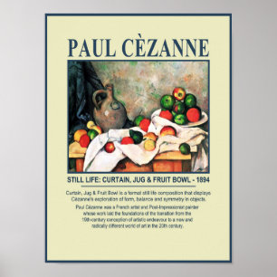 Cezanne Curtain Jug & Fruit Bowl Museum Poster