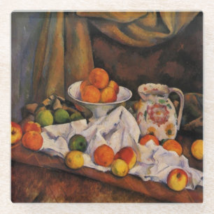 Cezanne: Fruit Bowl, Pitcher and Fruit artwork Glass Coaster