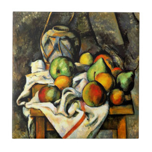 Cezanne - Ginger Jar and Fruit Ceramic Tile