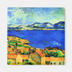 Cezanne - Gulf of Marseille, famous painting,  Magnet