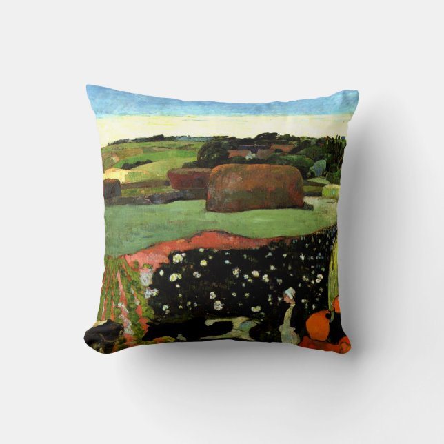 Cezanne - Haystacks in Brittany Cushion (Front)