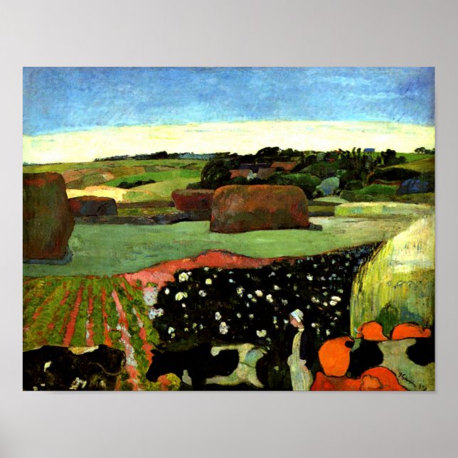 Cezanne - Haystacks in Brittany Poster (Front)