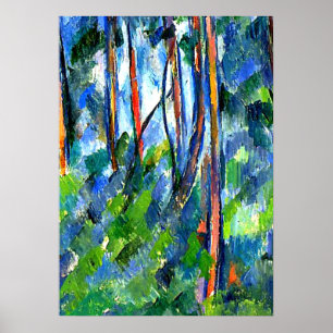 Cezanne - In the Woods, famous painting Poster