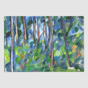 Cezanne - In the Woods, famous painting Tissue Paper