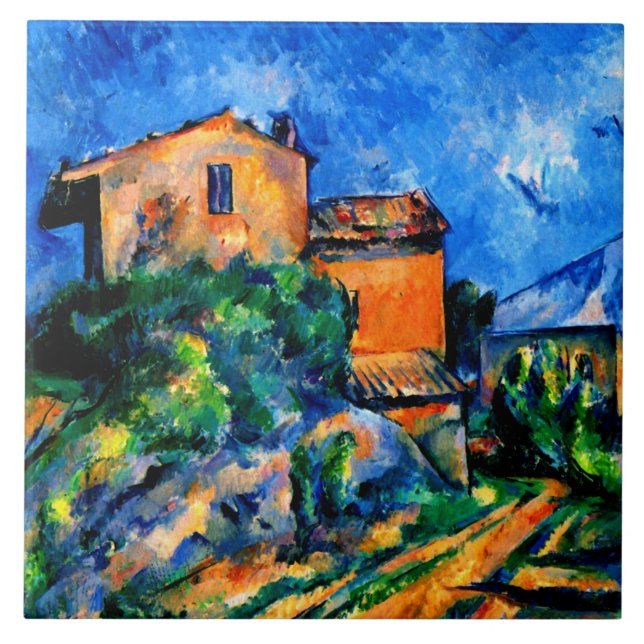 Cezanne - Maison Maria with a View of Chateau Noir Ceramic Tile (Front)