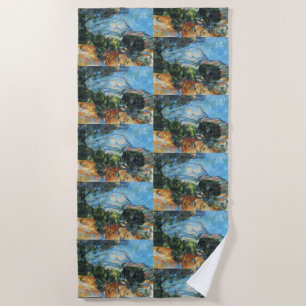 Cezanne Mount Sainte-Victoire Vintage Art Print Beach Towel