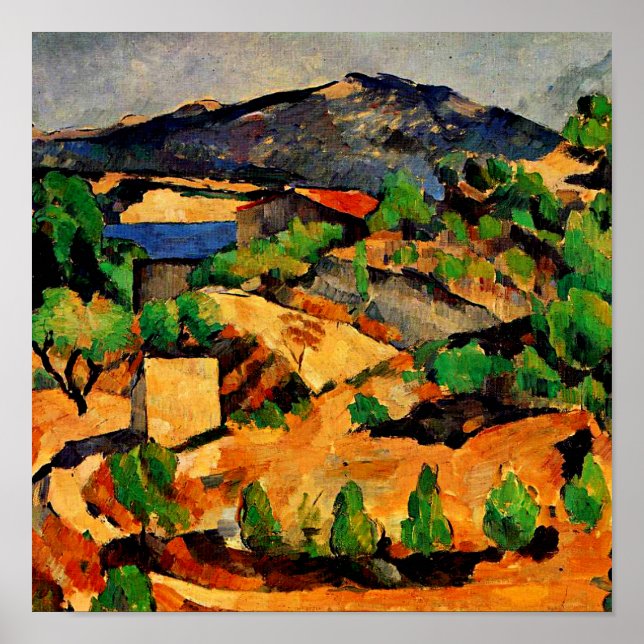Cezanne - Mountains seen from l'Estaque Poster (Front)